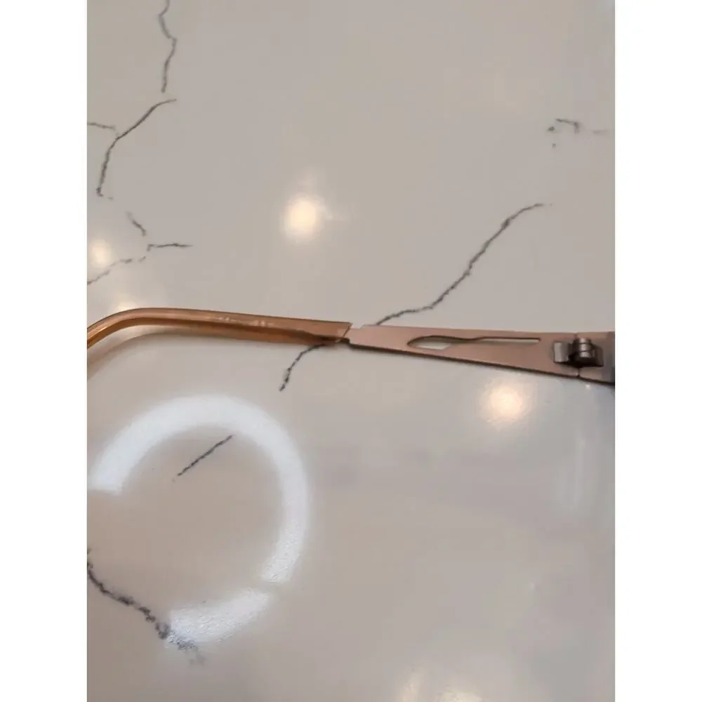 Jill Stuart Women’s Eyeglasses Frame Gold Metal Oval Braided Wire Temple Rx-Able